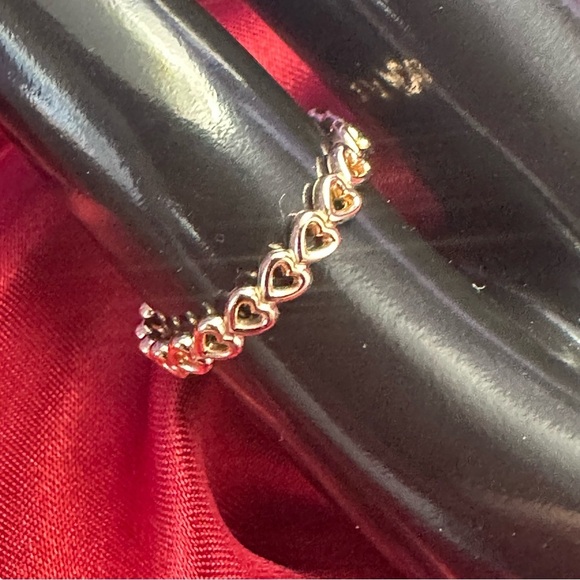 Pandora 14K Rose Gold Plated Heart Band Ring โ Size 55/7.5 โ NIB - Picture 4 of 8